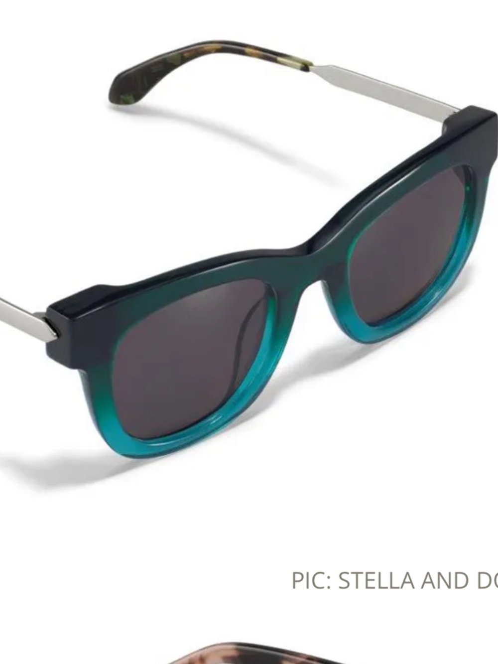 Stella & Dot Simmone Sunglasses Dark Green Cateye